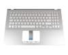 Tastatur inkl. Topcase DE (deutsch) silber/silber mit Backlight original für Asus VivoBook S15 X530UF