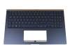 SG-95750-2DA Original LiteOn Tastatur inkl. Topcase DE (deutsch) blau/blau mit Backlight