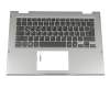 Tastatur inkl. Topcase DE (deutsch) schwarz/silber mit Backlight original für Dell Inspiron 13 (7380)