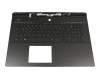 Tastatur inkl. Topcase DE (deutsch) schwarz/schwarz mit Backlight original für Dell G7 17 (7790)