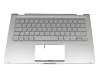 Tastatur inkl. Topcase DE (deutsch) silber/silber mit Backlight original für Asus ZenBook Flip 14 UM462DA