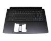 Tastatur inkl. Topcase DE (deutsch) schwarz/schwarz mit Backlight original für Acer Predator Helios 300 (PH317-53)