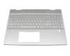 Tastatur inkl. Topcase DE (deutsch) silber/silber mit Backlight (UMA) original für HP Envy 15-dr0400