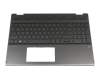 Tastatur inkl. Topcase DE (deutsch) schwarz/schwarz mit Backlight original für HP Pavilion x360 15-dq0200