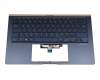 90NB0MP1-R31GE0 Original Asus Tastatur inkl. Topcase DE (deutsch) blau/blau mit Backlight