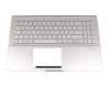 Tastatur inkl. Topcase DE (deutsch) silber/rosé mit Backlight original für Asus VivoBook S15 S531FA