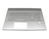 Tastatur inkl. Topcase DE (deutsch) silber/silber mit Backlight original für HP Envy 17-ce0000