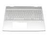 Tastatur inkl. Topcase DE (deutsch) silber/silber mit Backlight (DIS) original für HP Envy x360 15-dr1100