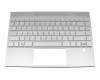 Tastatur inkl. Topcase DE (deutsch) silber/silber mit Backlight original für HP Envy 13-aq0300