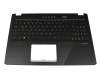 Tastatur inkl. Topcase DE (deutsch) schwarz/schwarz mit Backlight original für Asus M570DD