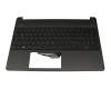 Tastatur inkl. Topcase DE (deutsch) schwarz/schwarz mit Backlight original für HP 15s-fq0000