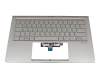 Tastatur inkl. Topcase DE (deutsch) silber/silber mit Backlight original für Asus ZenBook 14 UX434FA