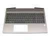 Tastatur inkl. Topcase DE (deutsch) grau/grau mit Backlight original für HP ZBook 15v G5 Serie