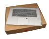 Tastatur inkl. Topcase DE (deutsch) grau/silber original für Lenovo IdeaPad Flex-15IWL (81SR)