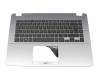 Tastatur inkl. Topcase DE (deutsch) schwarz/silber original für Asus VivoBook 15 X505BA-RB94