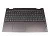 Tastatur inkl. Topcase DE (deutsch) grau/grau mit Backlight original für Lenovo Yoga C740-15IML (81TD)