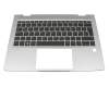 Tastatur inkl. Topcase DE (deutsch) schwarz/silber mit Backlight original für HP EliteBook x360 830 G6