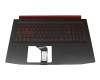 NKI151306B Original Acer Tastatur inkl. Topcase US (englisch) schwarz/rot/schwarz mit Backlight