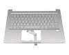 Tastatur inkl. Topcase DE (deutsch) silber/silber mit Backlight original für Acer Swift 3 (SF314-42)
