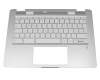 L73308-041 Original HP Tastatur inkl. Topcase DE (deutsch) wei&szlig;/silber mit Backlight