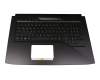 Tastatur inkl. Topcase DE (deutsch) schwarz/schwarz mit Backlight (RGB Backlight) original für Asus ROG Strix SCAR GL703VD
