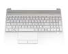 Tastatur inkl. Topcase DE (deutsch) silber/silber original für HP 15-dw0400