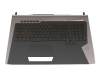 0KN0-SI1BE11 Original Pega Tastatur inkl. Topcase BE (belgisch) schwarz/schwarz/silber mit Backlight