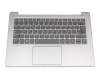 Tastatur inkl. Topcase DE (deutsch) grau/silber mit Backlight original für Lenovo IdeaPad 530S-14ARR (81H1) Serie