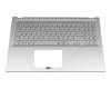 Tastatur inkl. Topcase DE (deutsch) silber/silber mit Backlight original für Asus VivoBook X512JF