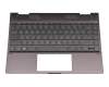 Tastatur inkl. Topcase DE (deutsch) dunkelgrau/grau mit Backlight original für HP Envy x360 13-ag0900