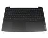 Tastatur inkl. Topcase DE (deutsch) schwarz/schwarz mit Backlight original für Lenovo IdeaPad Gaming 3-15ARH05 (82EY)