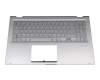 Tastatur inkl. Topcase DE (deutsch) silber/silber mit Backlight original für Asus Q506FA