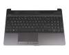 Tastatur inkl. Topcase DE (deutsch) schwarz/schwarz original für HP 15-dw0000