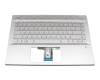 Tastatur inkl. Topcase DE (deutsch) silber/silber mit Backlight original für HP Pavilion 14-ce1000