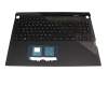 Tastatur inkl. Topcase DE (deutsch) schwarz/schwarz mit Backlight original für Asus G733QSA