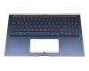 Tastatur inkl. Topcase DE (deutsch) blau/blau mit Backlight original für Asus ZenBook 15 UX534FA