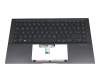 Tastatur inkl. Topcase DE (deutsch) schwarz/anthrazit mit Backlight original für Asus UX435EA