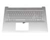 Tastatur inkl. Topcase DE (deutsch) silber/silber original für HP 17-cn0000
