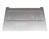 Tastatur inkl. Topcase DE (deutsch) silber/silber original für HP 17-by3000