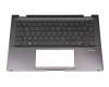 Tastatur inkl. Topcase DE (deutsch) grau/grau mit Backlight (Gun Metal Grey) original für Asus ZenBook Flip 14 UX463FA
