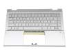Tastatur inkl. Topcase DE (deutsch) silber/silber mit Backlight original für HP Pavilion x360 14-dw0000