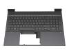 Tastatur inkl. Topcase DE (deutsch) grau/grau mit Backlight original für HP Victus 16-d0000