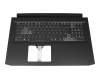Tastatur inkl. Topcase DE (deutsch) schwarz/weiß/schwarz mit Backlight original für Acer Nitro 5 (AN515-54-58U3)