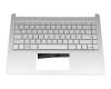 Tastatur inkl. Topcase DE (deutsch) silber/silber original für HP 14s-dq1000