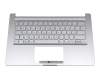 Tastatur inkl. Topcase DE (deutsch) silber/silber mit Backlight original für Asus VivoBook 14 X403FA