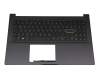Tastatur inkl. Topcase DE (deutsch) schwarz/schwarz mit Backlight original für Asus X513IA