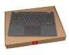 Tastatur inkl. Topcase DE (deutsch) grau/gold original für Lenovo IdeaPad Flex 5 CB-13IML05 (82B8)