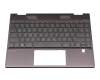 Tastatur inkl. Topcase DE (deutsch) grau/grau mit Backlight original für HP Envy x360 13-ar0400