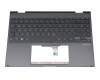 Tastatur inkl. Topcase DE (deutsch) schwarz/schwarz mit Backlight original für Asus ZenBook Flip 13 UX363JA