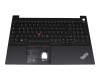 Tastatur inkl. Topcase DE (deutsch) schwarz/schwarz mit Backlight und Mouse-Stick original für Lenovo ThinkPad E15 Gen 4 (21E6/21E7)